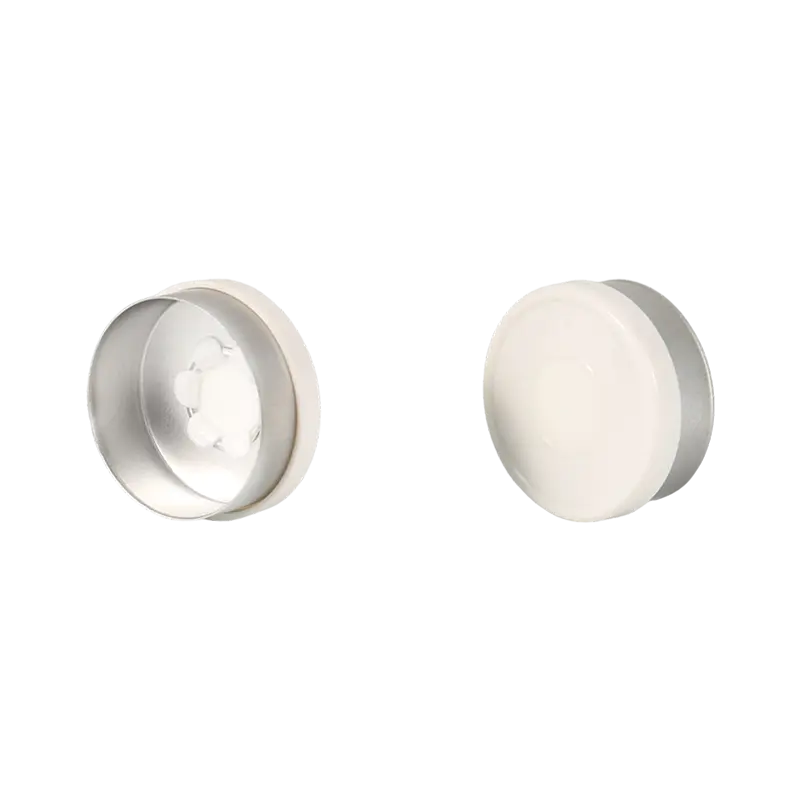 Tapa de aluminio y plástico tipo flor