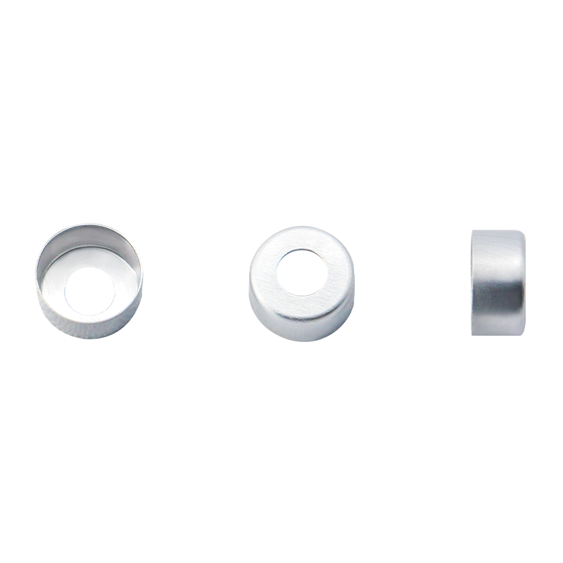Tapa de aluminio con orificio medio