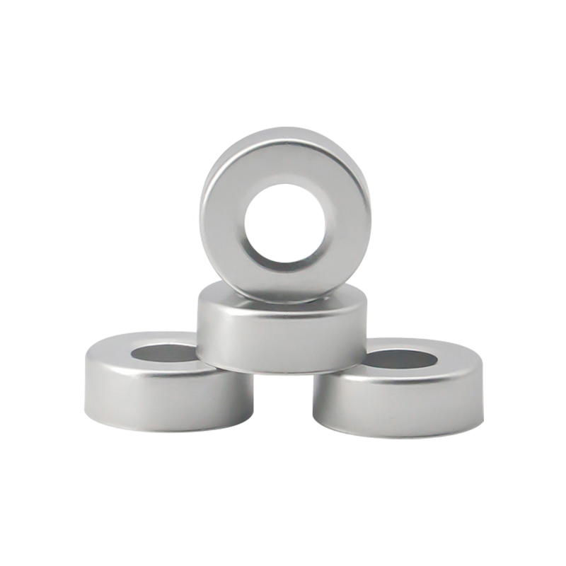 Tapa de aluminio con orificio medio