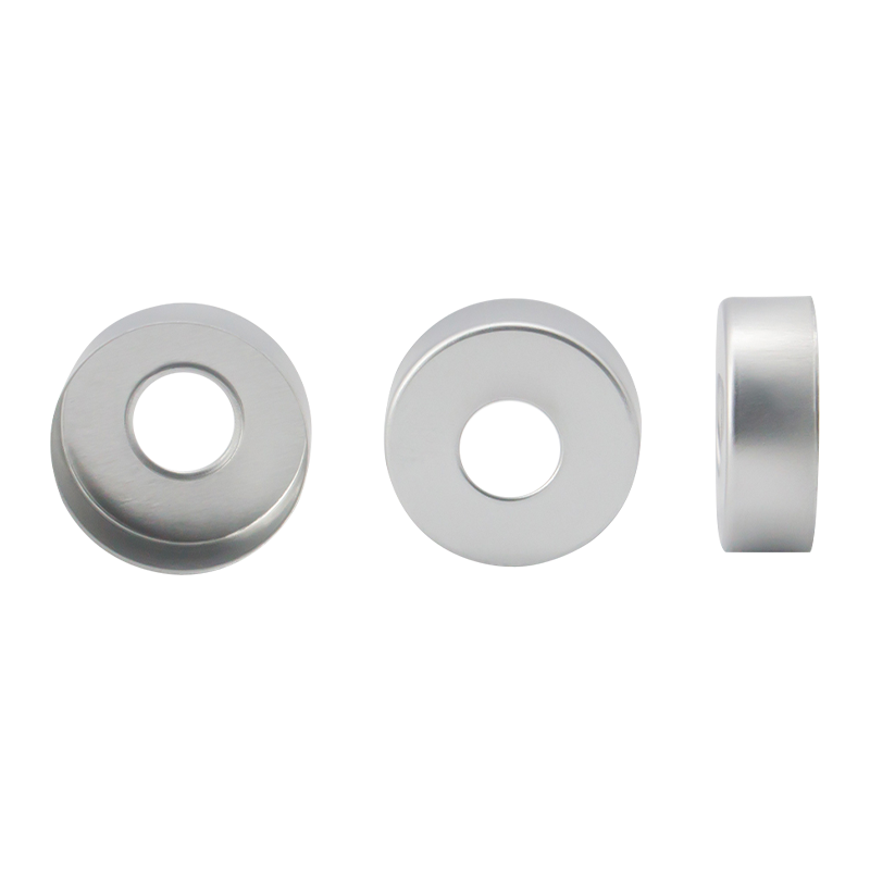 Tapa de aluminio con orificio medio